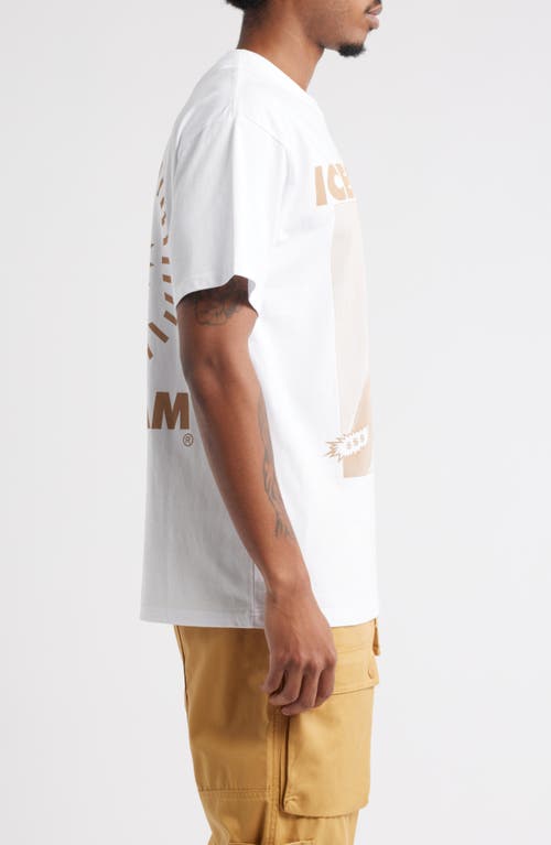 Icecream Sip Cotton Graphic T-shirt In White