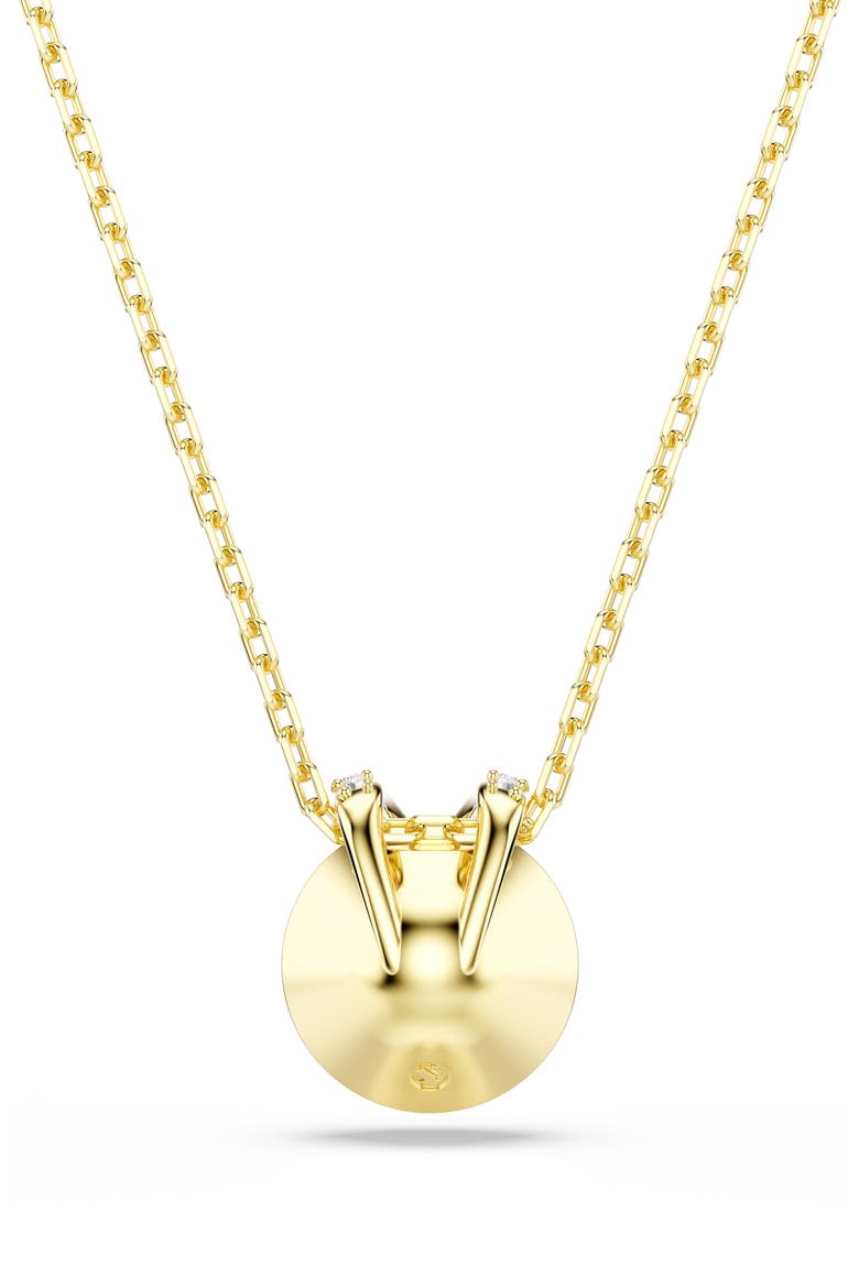 Bella Crystal Pendant Necklace, Alternate, color, GREEN/ GOLD