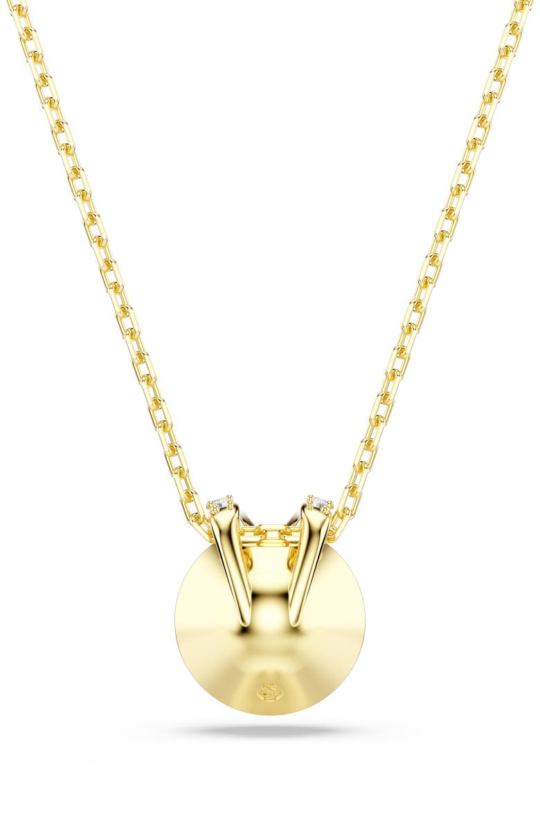 Swarovski Bella Crystal Pendant Necklace, Alternate, color, Green/ Gold