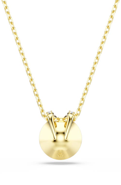 Swarovski Bella Gold-tone Plated V Pendant Necklace In Gold
