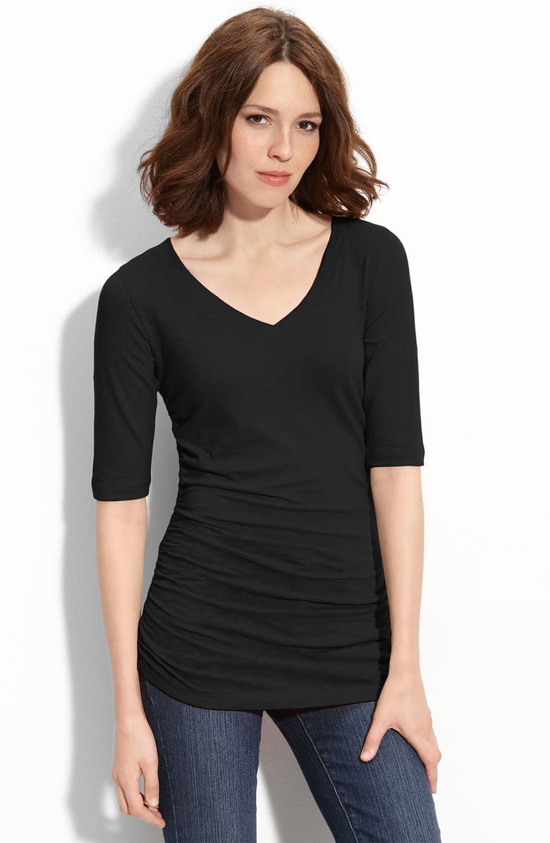Caslon<sup>®</sup> Ruched Side Tee, Main, color, 