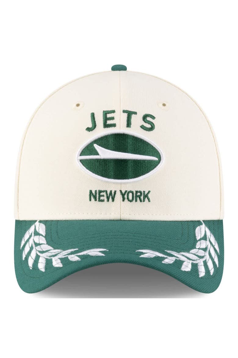 Men's New Era  Cream/Green New York Jets 2025 NFL Draft 39THIRTY Flex Hat, Alternate, color, Cream