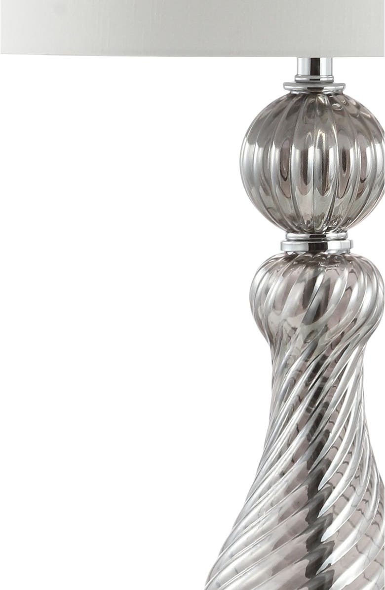 JONATHAN Y Murano 32" Swirled Crystal/Glass LED Table Lamp, Gray, Alternate, color, Gray