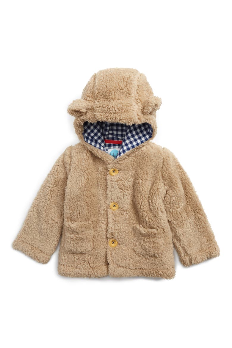 Cozy Animal Faux Shearling Jacket, Main, color, OATMEAL