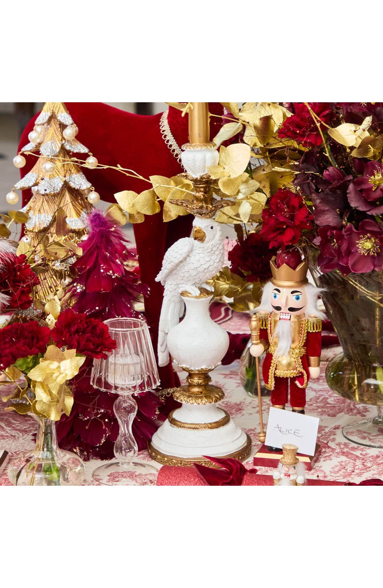 Mrs. Alice Small Parrot Candle Holder, Alternate, color, White