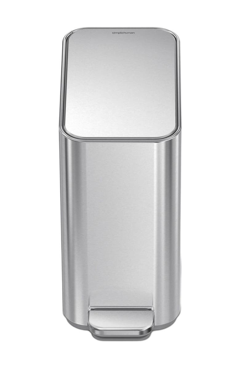 simplehuman 5L slim step can, Alternate, color, Brushed