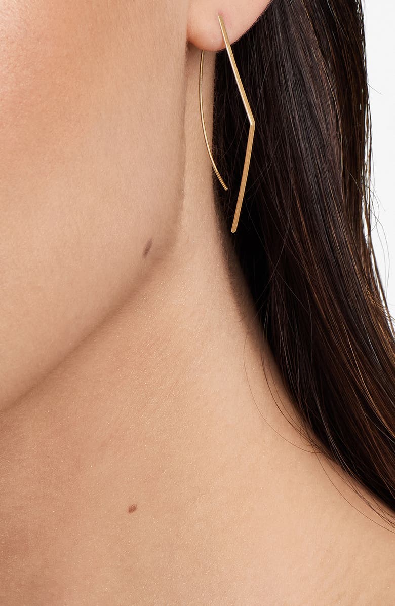 LANA Flat Geometric Hooked On Hoop Earrings, Alternate, color,