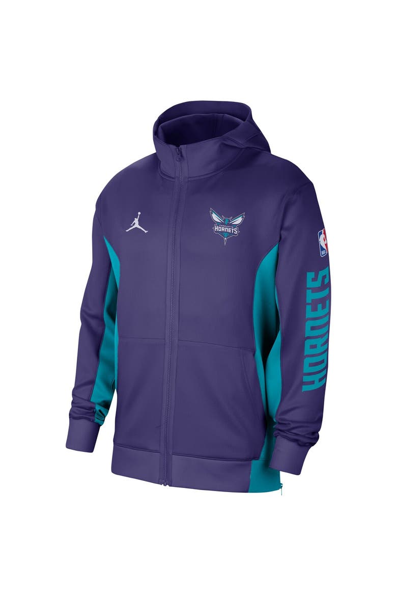 Men's Jordan Brand Purple Charlotte Hornets 2023/24 Authentic Showtime Full-Zip Hoodie, Alternate, color, Purple