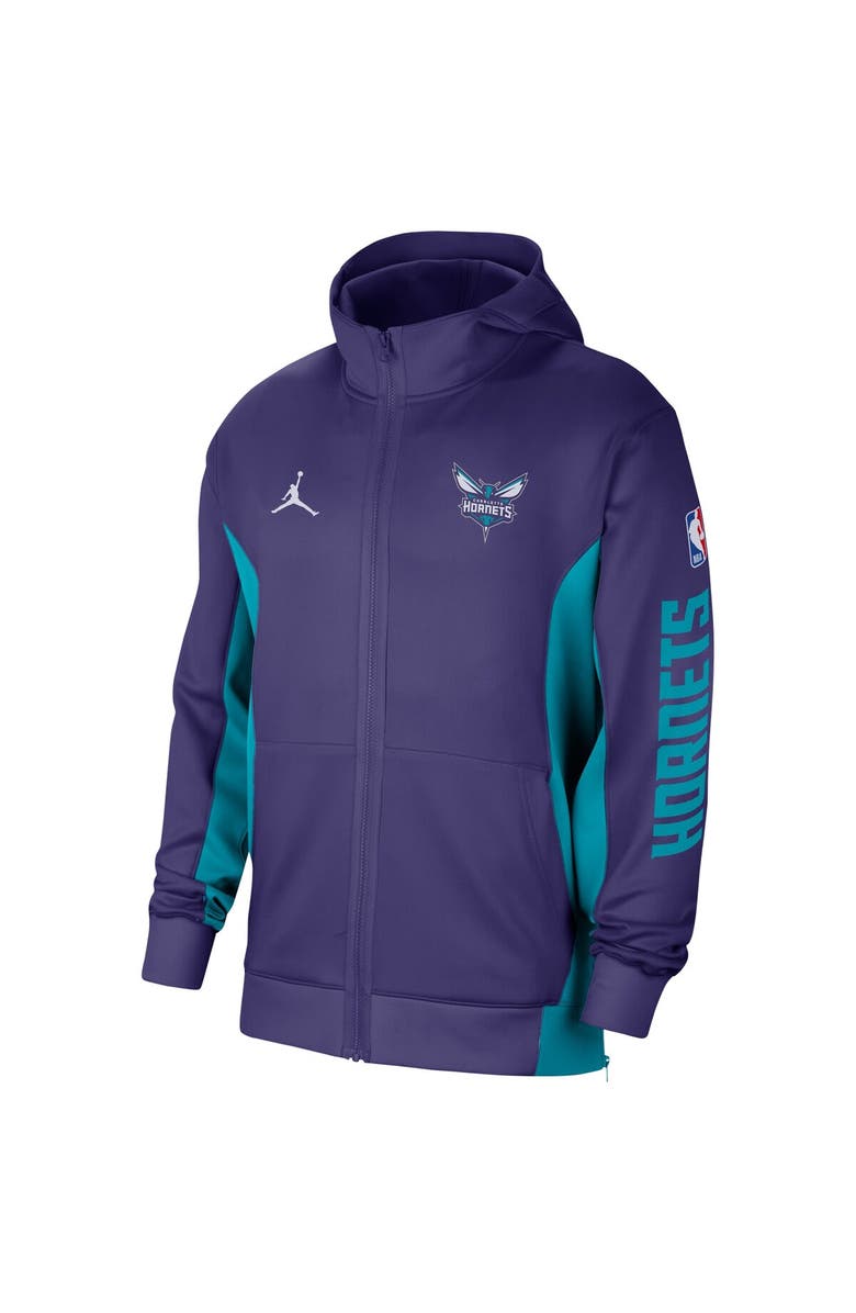 Jordan Brand Men's Jordan Brand Purple Charlotte Hornets 2023/24 Authentic Showtime Full-Zip Hoodie, Alternate, color,