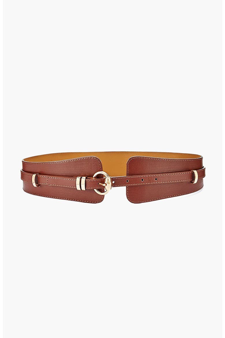 2-In-1 Faux Leather Waist Belt, Main, color, Brown
