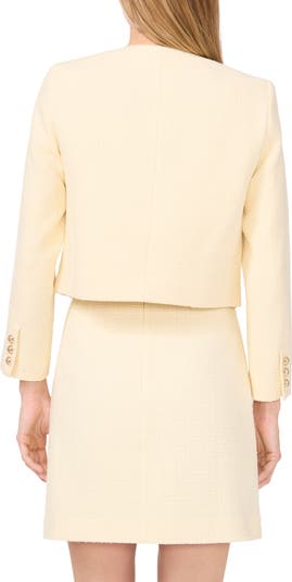Collarless Tweed Jacket