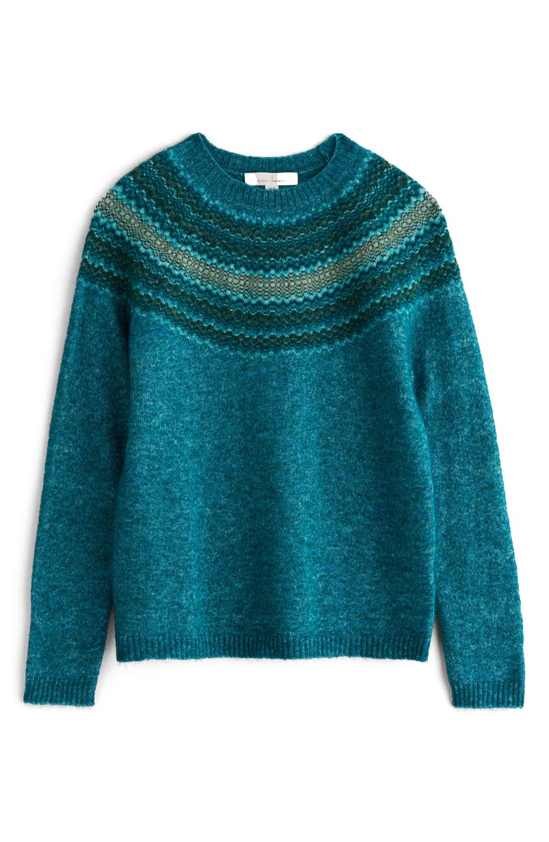 Seasalt Cornwall Spruce Frost Fair Isle Sweater, Alternate, color, 
