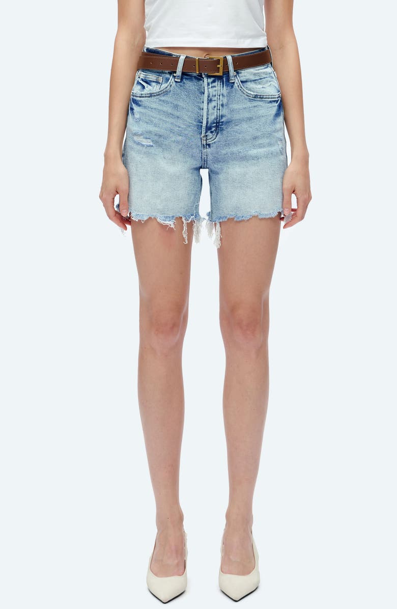 Bayeas Bella Distressed Cutoff Denim Shorts, Main, color, 