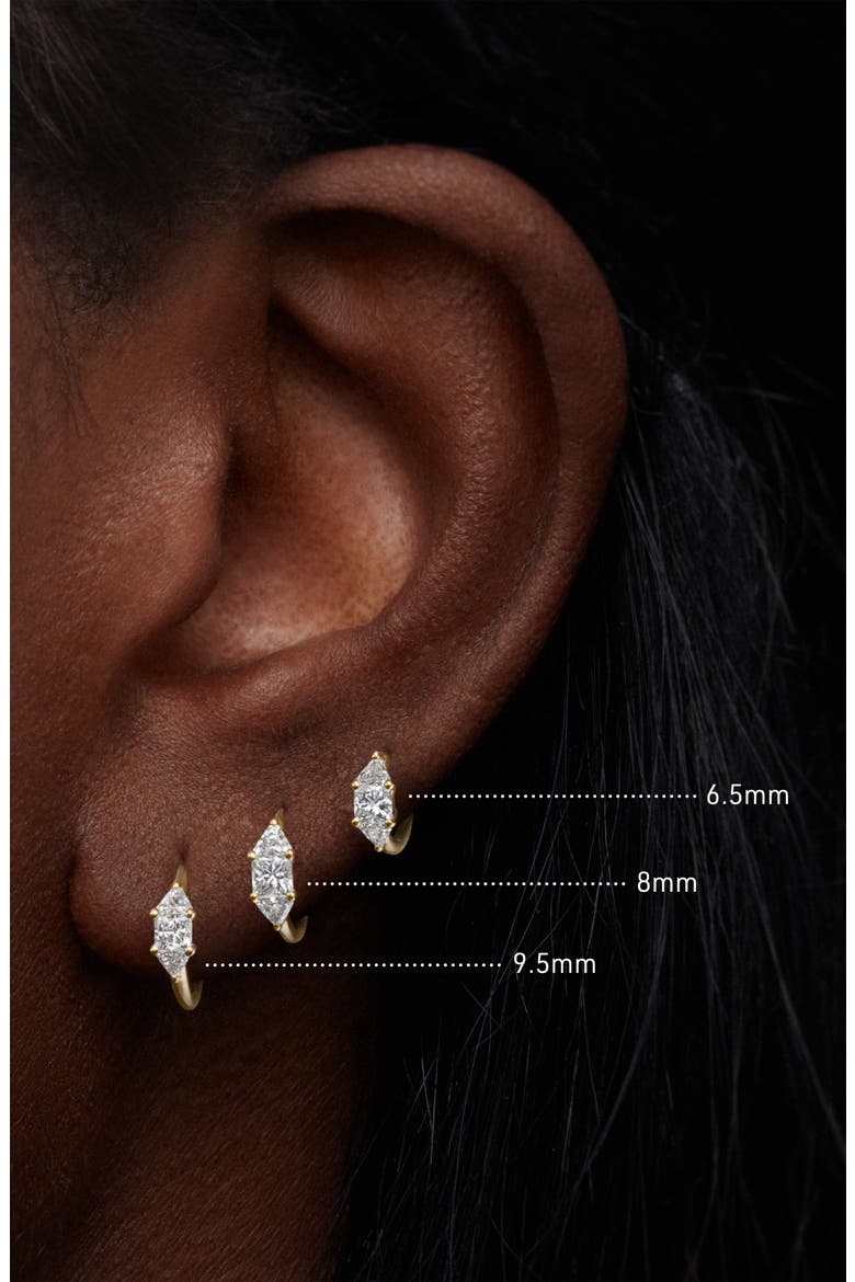 Diamond Huggie Hoop Earring, Alternate, color, YELLOW GOLD