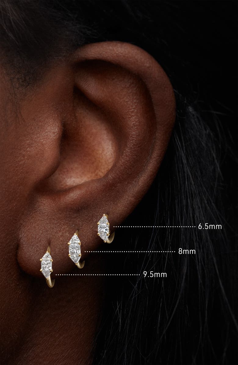 MARIA TASH Diamond Huggie Hoop Earring, Alternate, color, Yellow Gold