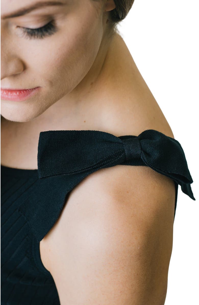 Hope & Henry Women's V-Neck Rib Knit Tank with Bow, Alternate, color,