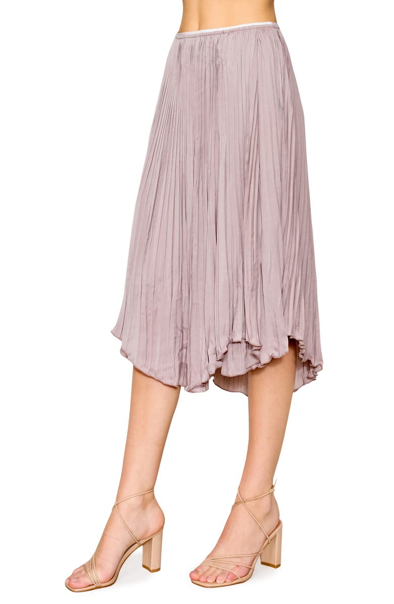 MELLODAY Textured Pleat Flounce Skirt, Alternate, color,
