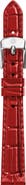 MICHELE Red Croco Embossed Leather Strap, 12-18mm