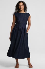 Lands' End Sleeveless Denim Dress