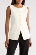 Rebecca Taylor Refined Suiting Button Front Vest