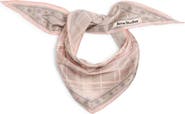 Acne Studios Volta Check Organic Silk Triangle Scarf