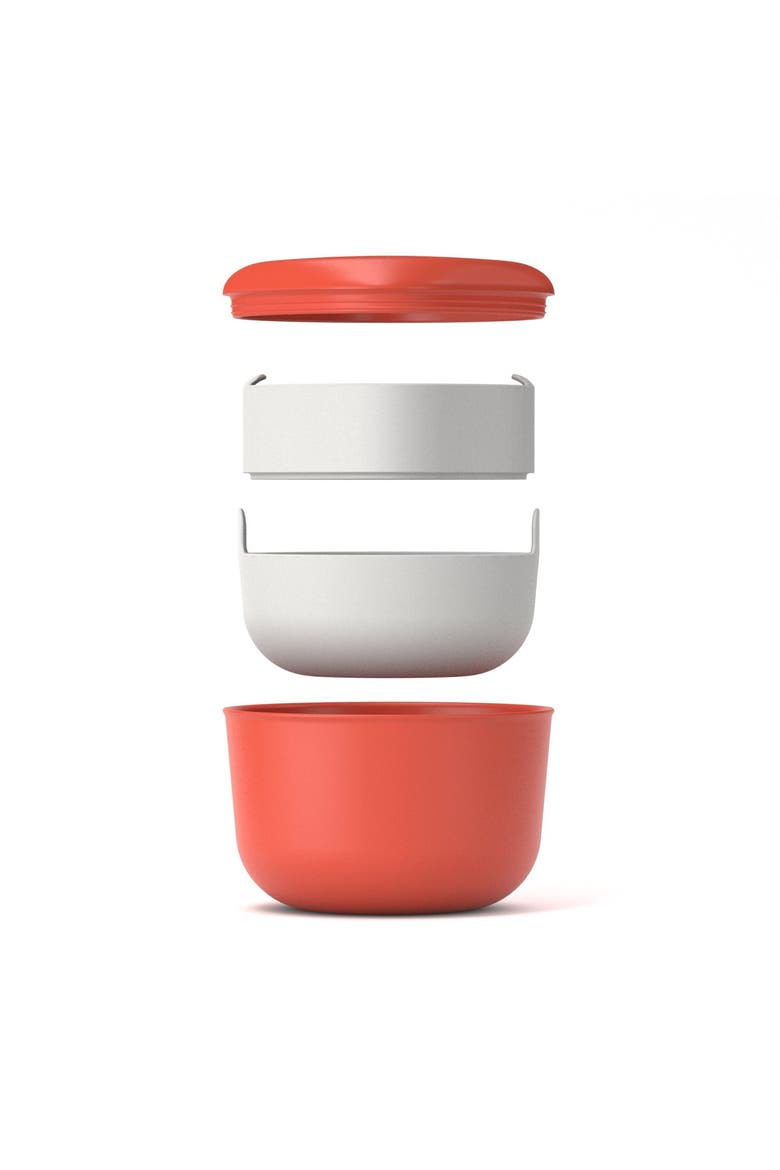 Lunch Set with heat-safe inserts, Alternate, color, Persimmon