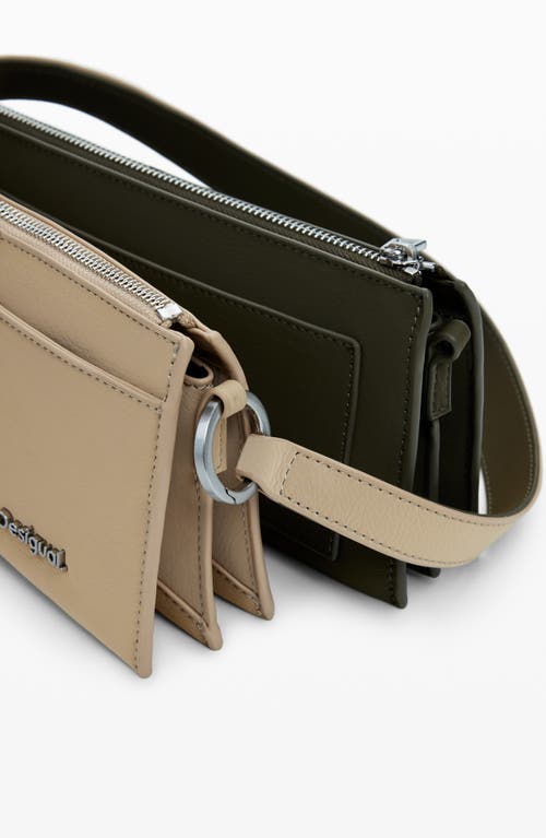 Desigual 2-in1 Shoulder Bag In Sand