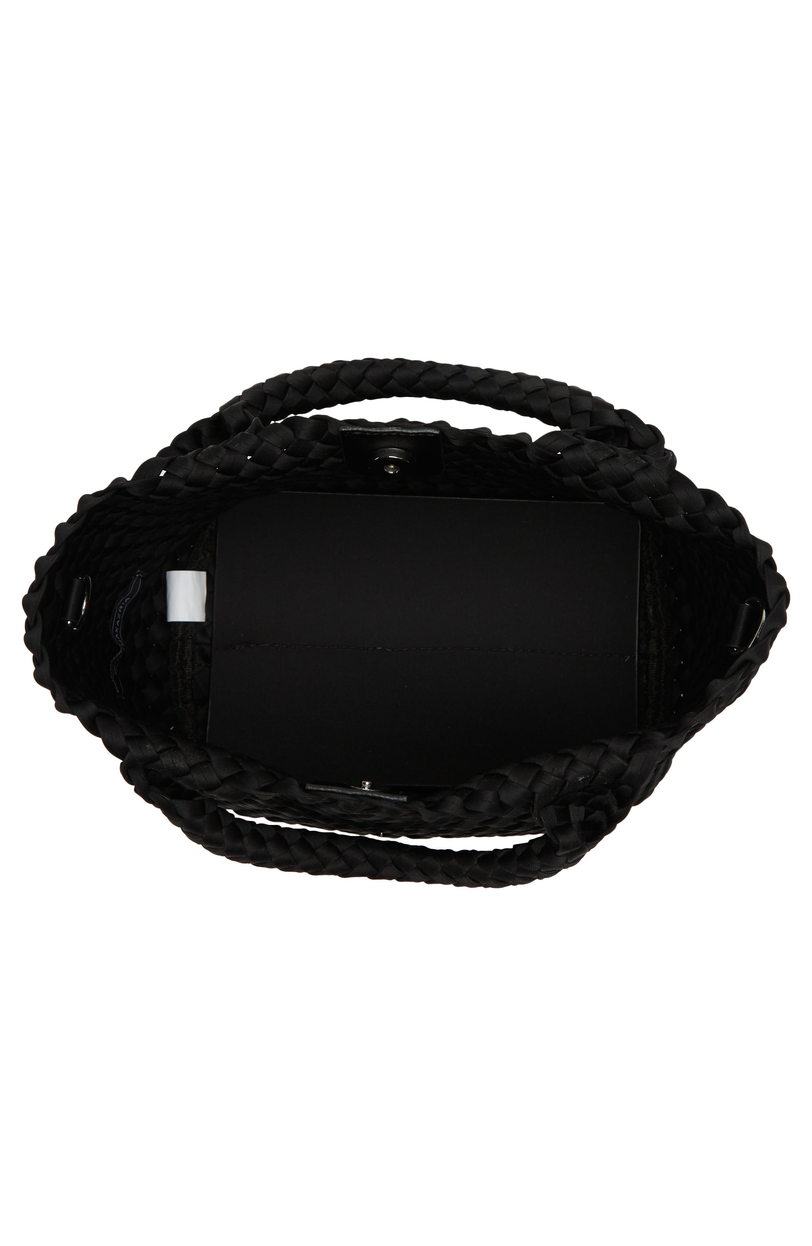 BCBG Small Neoprene Woven Tote Bag, Alternate, color, Black