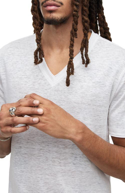 John Varvatos Wooster Slim Fit Linen T-shirt In White