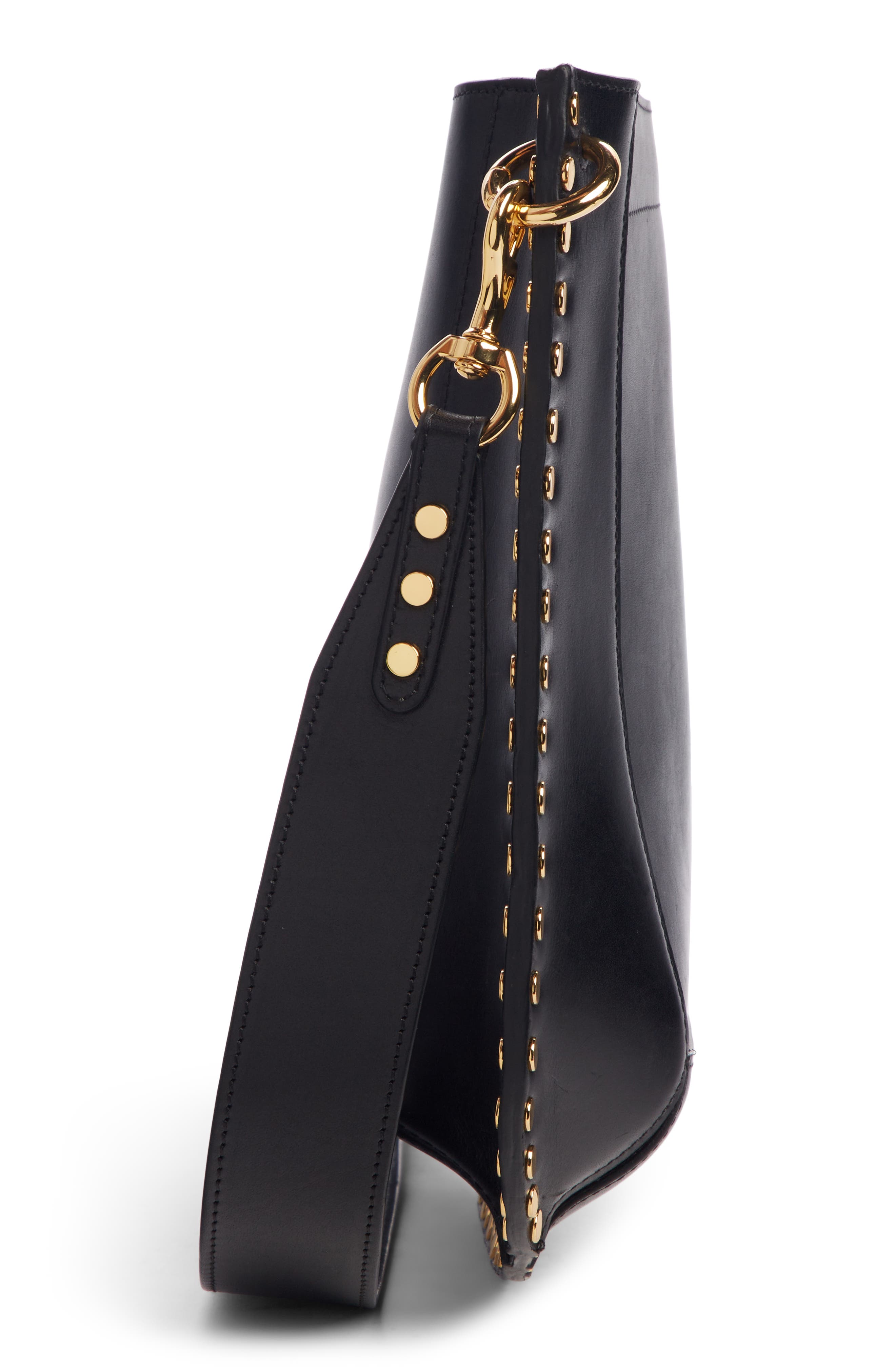 Isabel Marant Oskan New Leather Hobo, Alternate, color, 