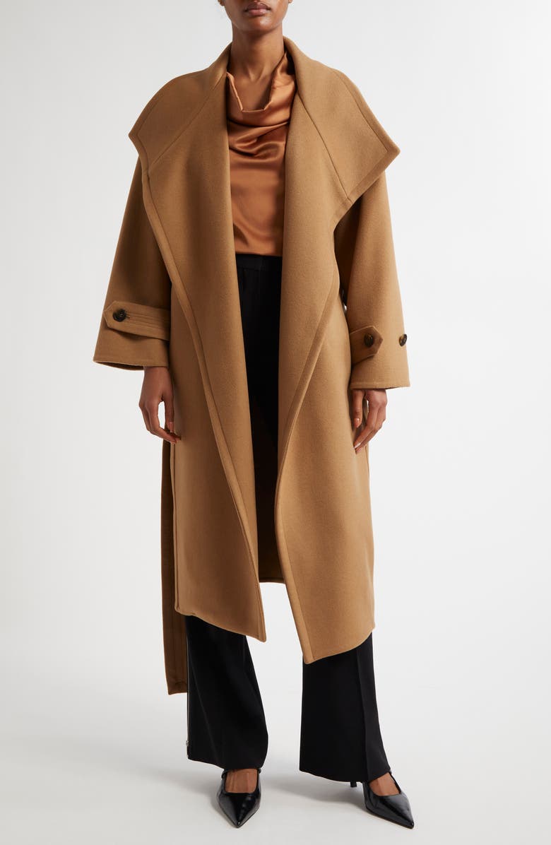 Reiss Atelier Evelyn Wool & Cashmere Double Face Wrap Coat, Alternate, color, 