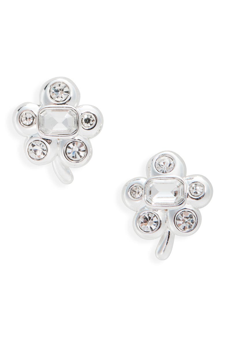Daize Stud Earrings, Main, color, SILVER CLEAR