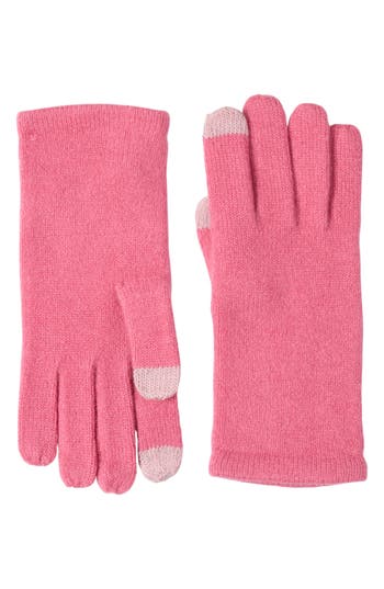 Sofia Cashmere Tech Cashmere Gloves In Pink