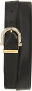 FERRAGAMO Gancio Reversible Leather Belt