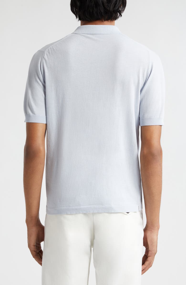 Eleventy Cotton Polo, Alternate, color, Denim