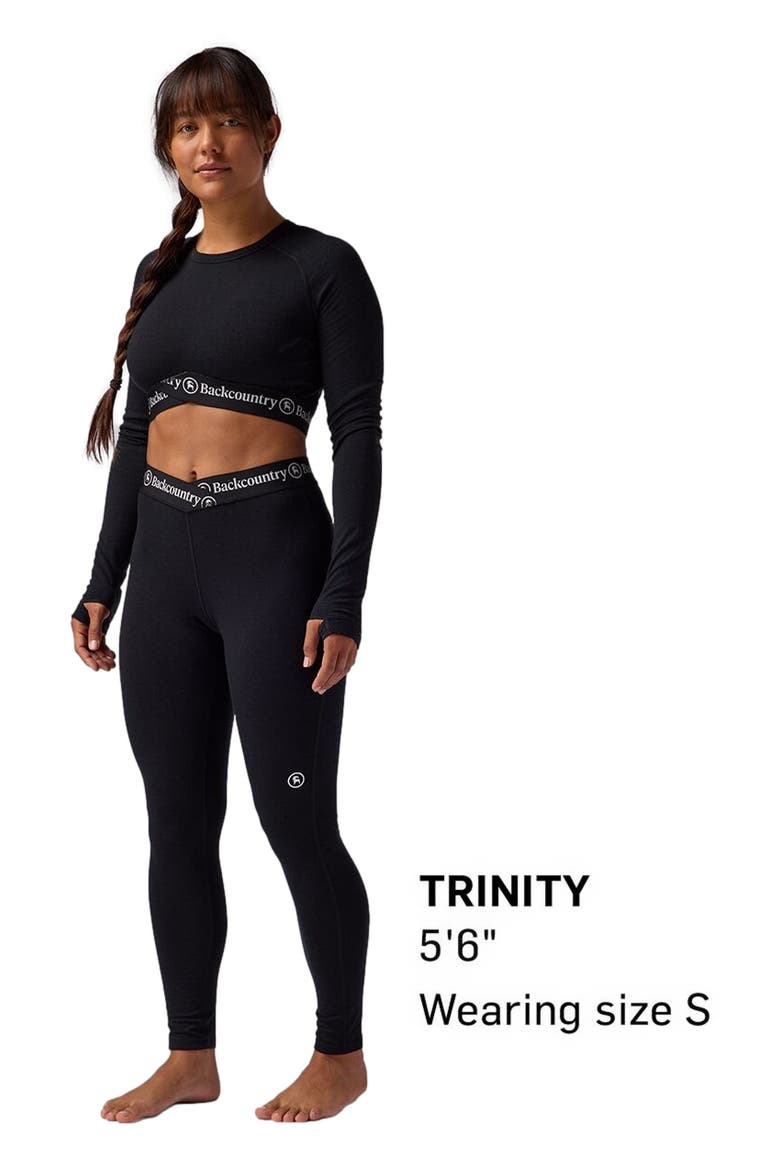 Cedars Rws Merino Lt-Wt Baselayer V-Waist Bottom - Women's, Alternate, color, Black