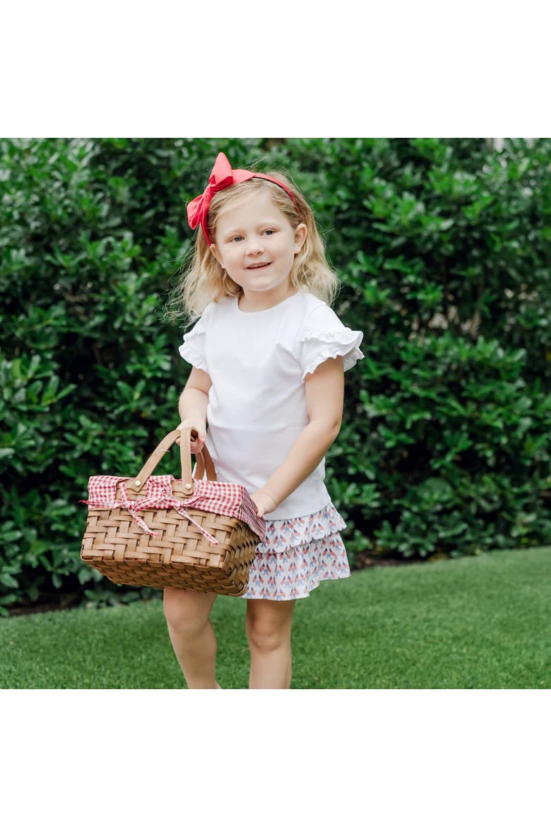 Maggie Girls' Tiered Skirt, Alternate, color, Stars, Stripes, and Bows