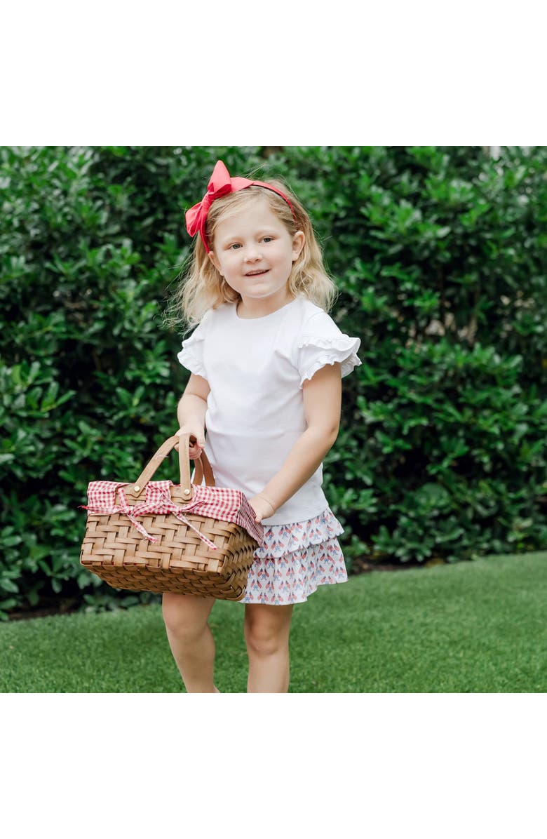 Lila and Hayes Maggie Girls' Tiered Skirt, Alternate, color, Stars, Stripes, And Bows