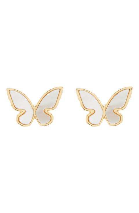 butterfly stud earrings