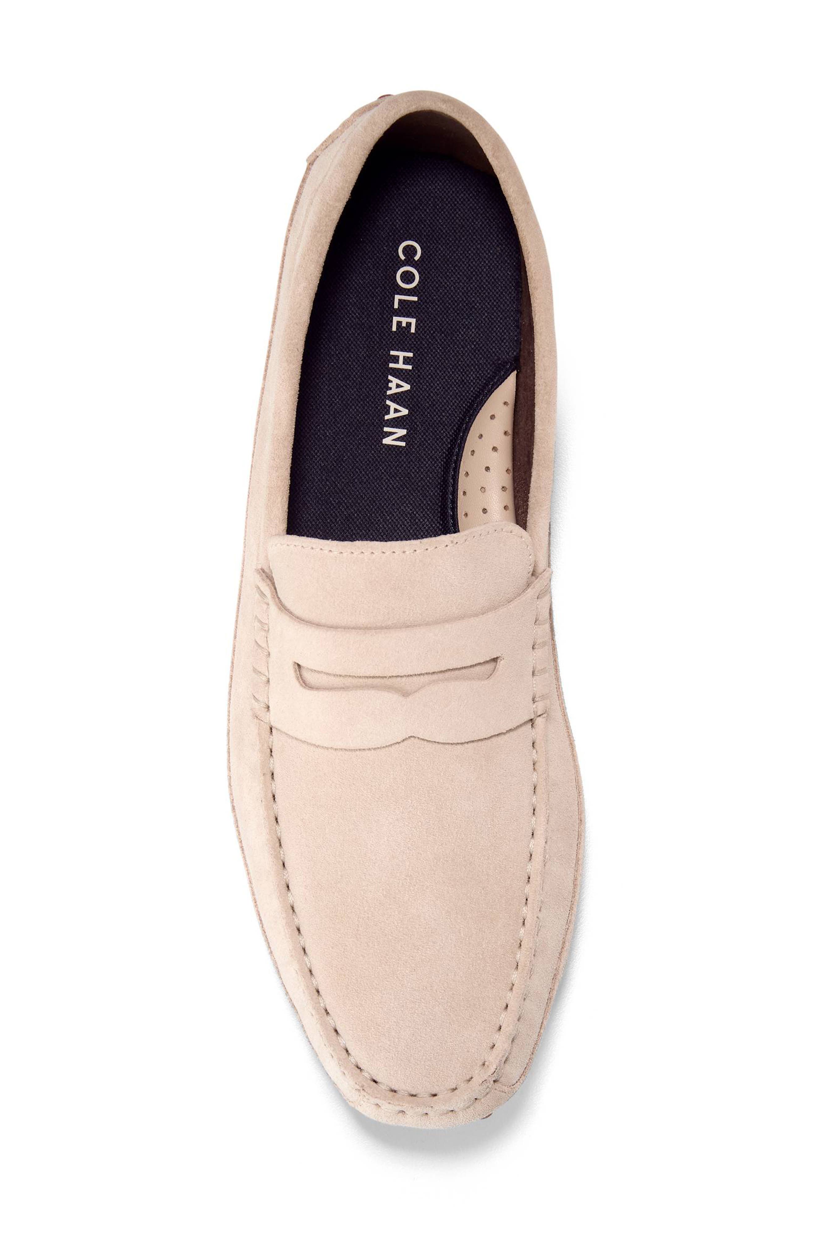 Cole Haan Hall Driving Penny Loafer, Alternate, color, Oxford Tan Suede / Gum