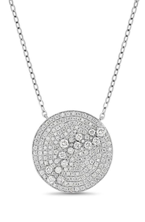 Mika Diamond Pavé Medallion Necklace