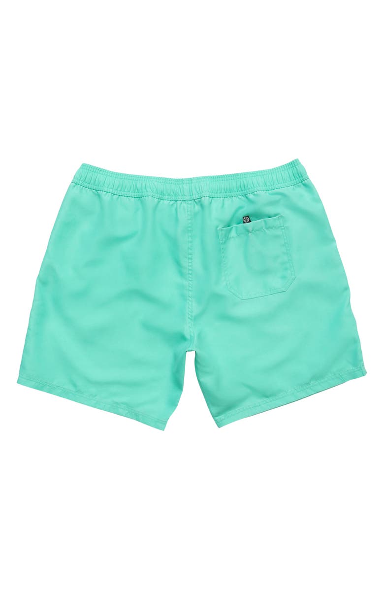 Maui & Sons Party On Microfiber Swim Trunks, Alternate, color, Mint
