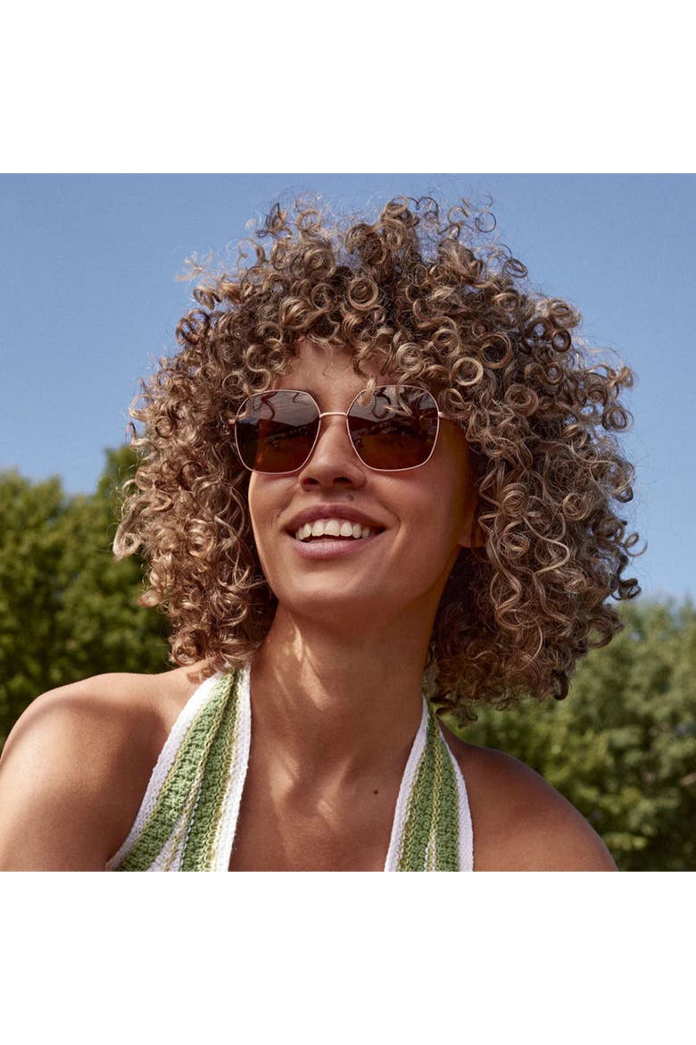 Hebe Sunglasses, Alternate, color, Rose Gold