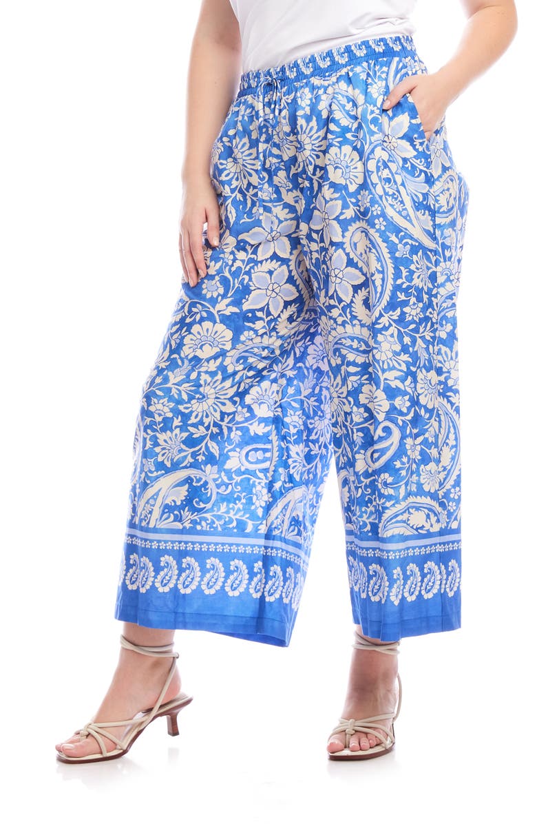 Karen Kane Drawstring Pants, Alternate, color, Floral Paisley