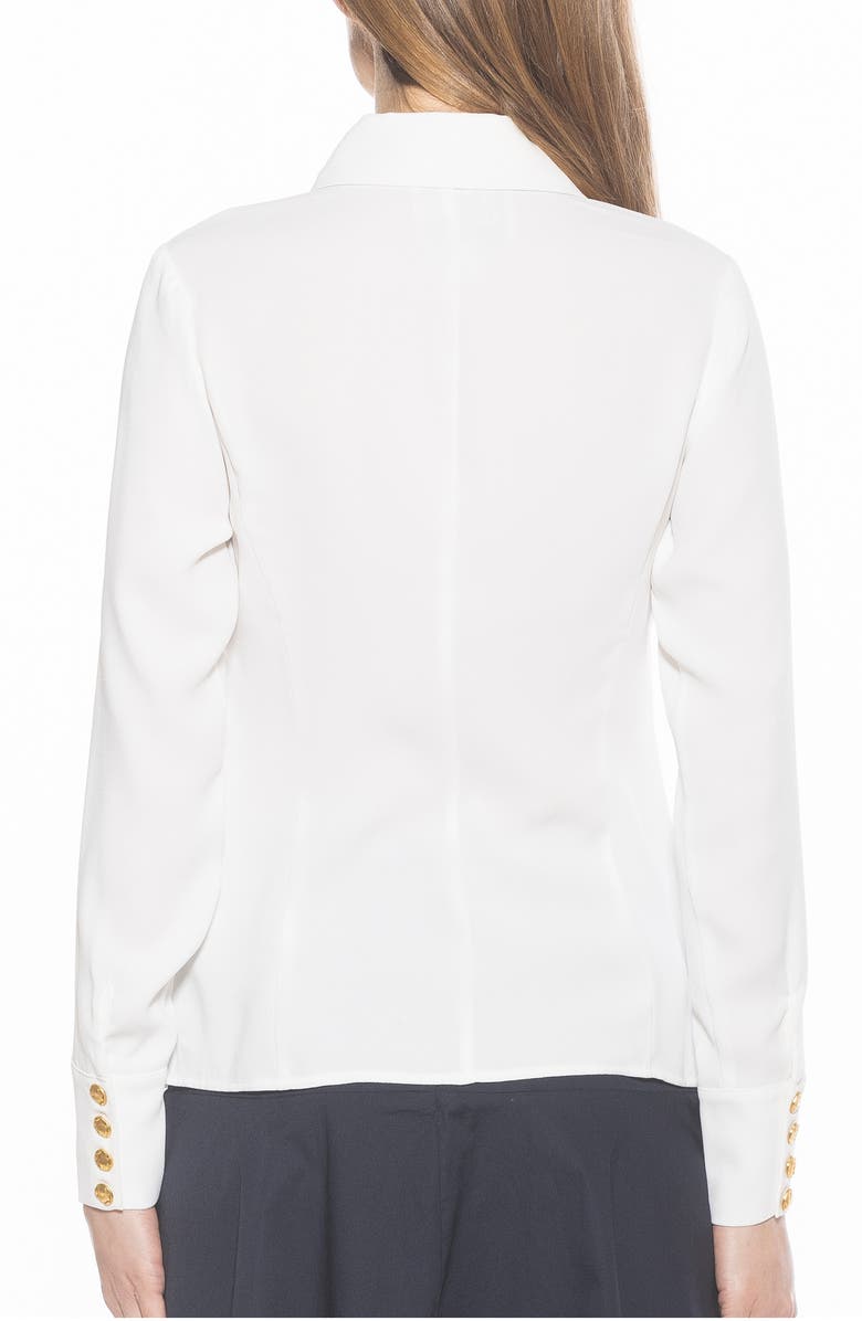 Alexia Admor Leland Button-Up Shirt, Alternate, color, Ivory