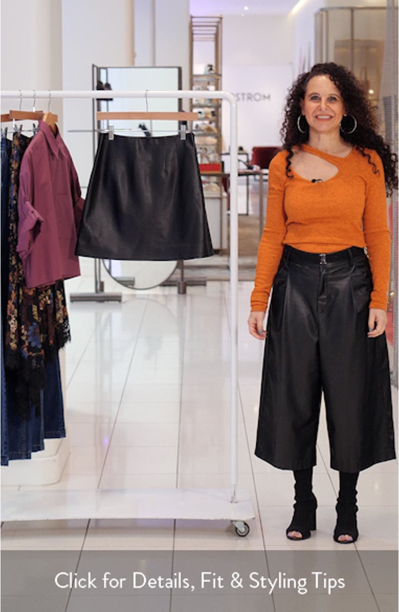 Darted Leather Miniskirt, sales video thumbnail