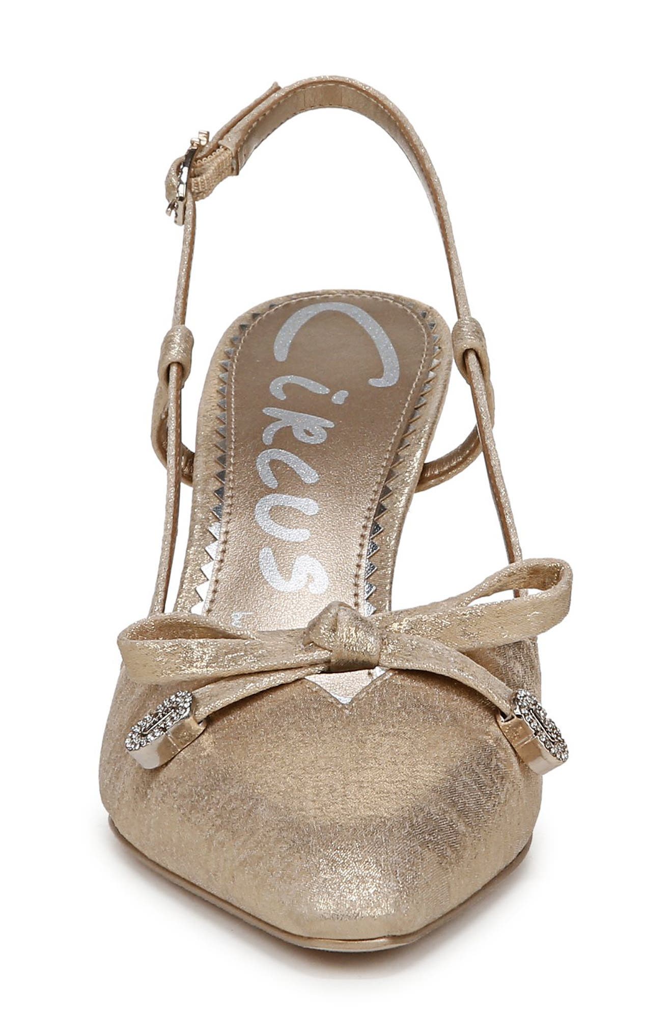 Circus NY by Sam Edelman Monica Pointed Toe Slingback Pump, Alternate, color, Soft Gold