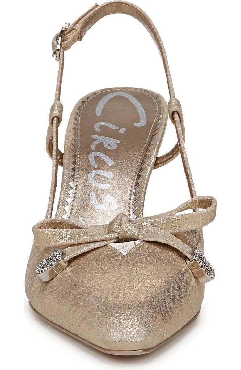 Circus NY by Sam Edelman Monica Pointed Toe Slingback Pump, Alternate, color, Soft Gold