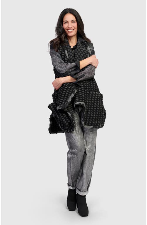 Alembika Ashen Cozy Draped Vest In Black