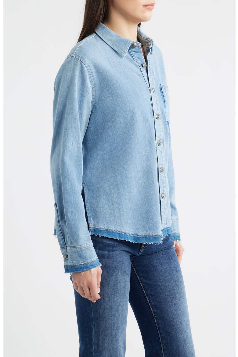 Olive Denim Shirt, Alternate, color, LIGHT INDIGO
